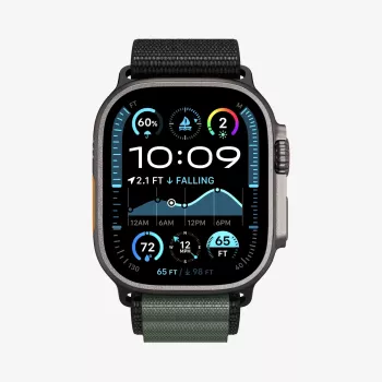 Spigen Rugged Armor Pro WBF1 Band für Apple Watch 44/45/46/49mm Schwarz/Grün