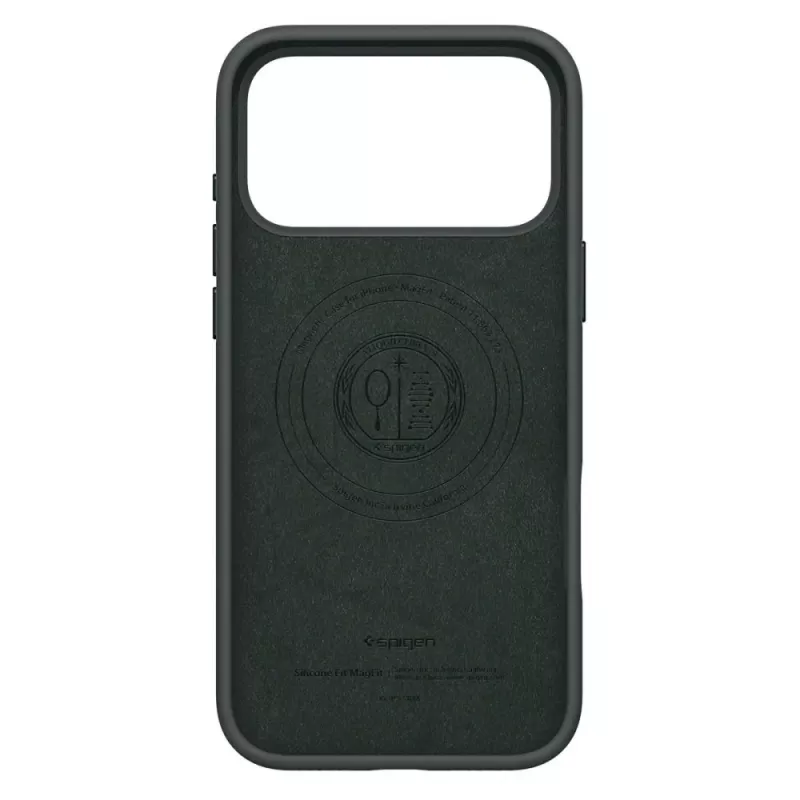 Spigen Silicone Fit Mag Magsafe iPhone 17 Pro Case Abyss Green