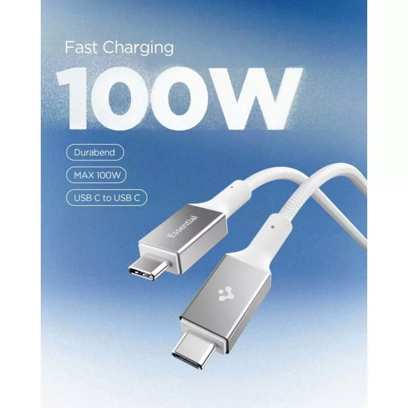 SPIGEN EB10015CC Essential USB-C auf USB-C Kabel 100W 150cm Weiß