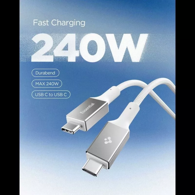 SPIGEN EB24015CC Essential Type-C Kabel 240W 150cm Weiß