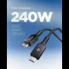 SPIGEN EB24015CC Essential USB-C auf USB-C Kabel 240W 150cm Schwarz