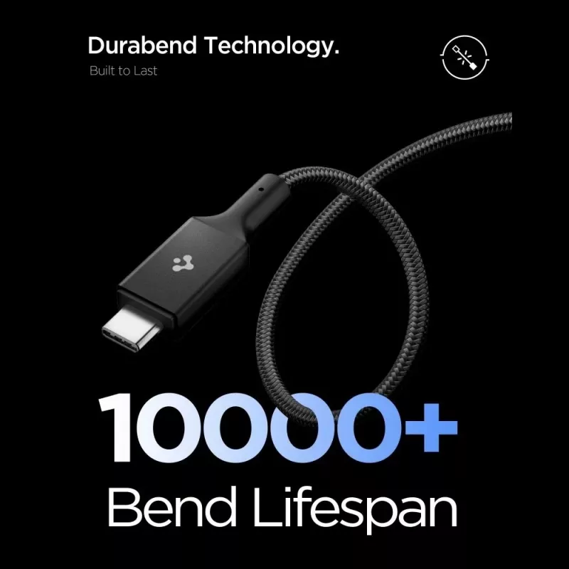 SPIGEN EB24015CC Essential USB-C auf USB-C Kabel 240W 150cm Schwarz
