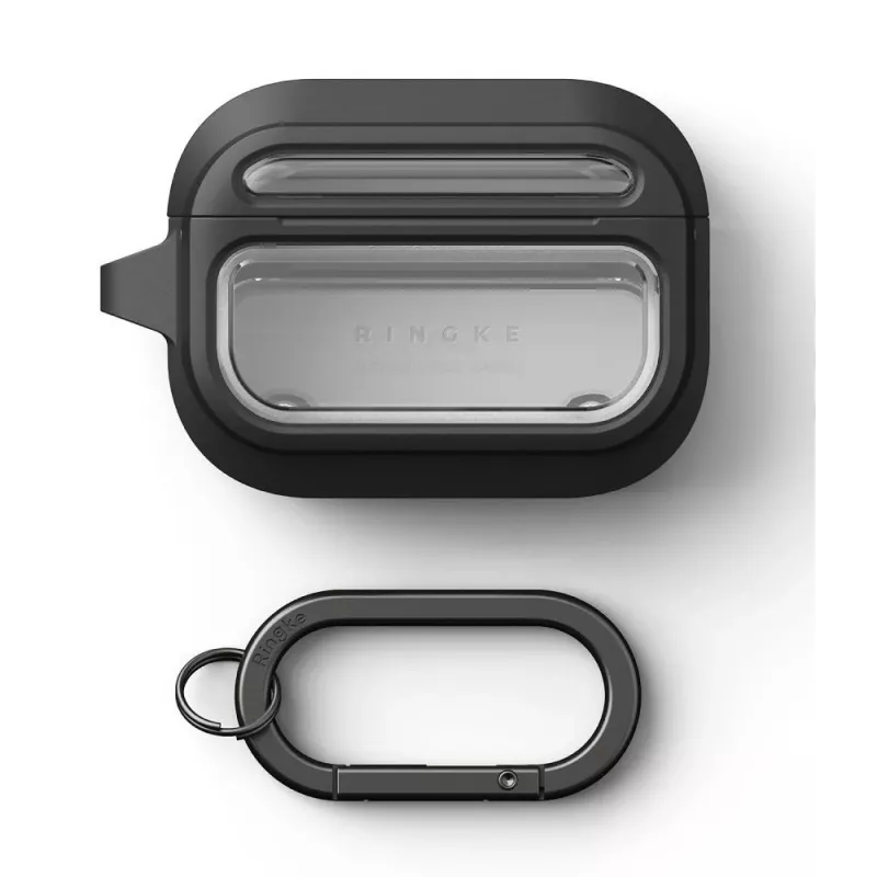 Ringke UX Magnetic Hülle für Apple AirPods Pro 3, MagSafe-kompatibel, mit Karabiner, transparent