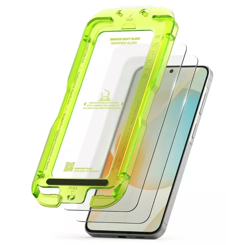 Ringke Easy Slide 2er-Pack Displayschutzfolie aus gehärtetem Glas für Samsung Galaxy A57 5G, transparent