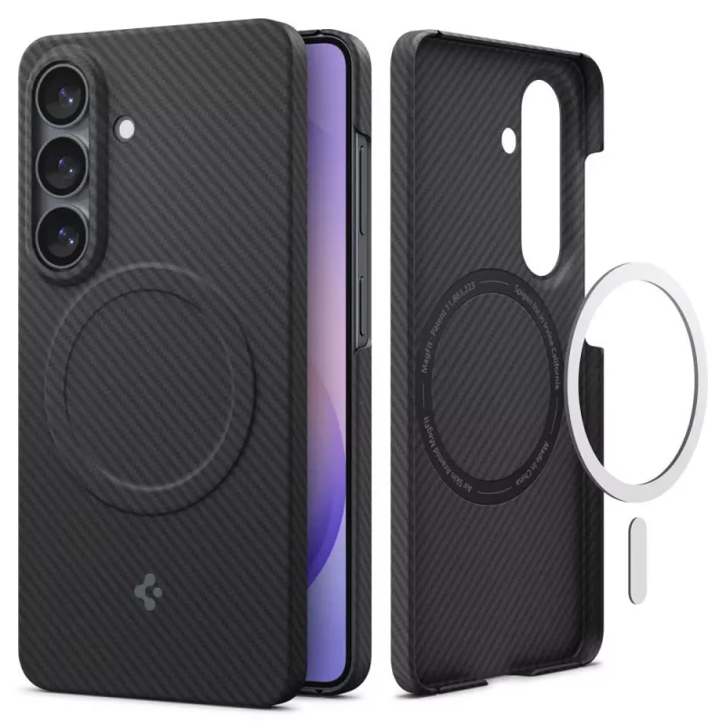 SPIGEN AirSkin Aramid Mag MagSafe Case für Samsung Galaxy S26 Schwarz