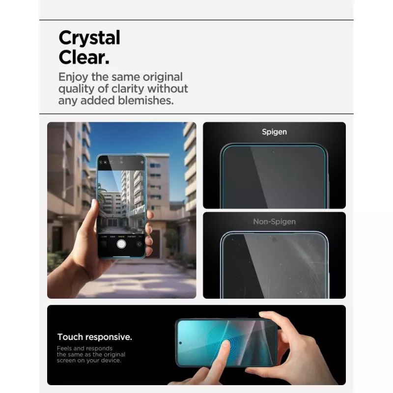 Spigen Glas.tR EZ Fit HD Tempered Glass Screen Protector für Samsung Galaxy A36 / A37 5G, klar, 2er-Pack