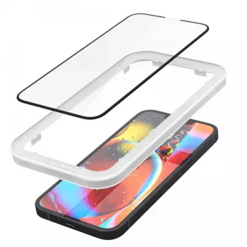 Spigen AlignMaster Glass Full Coverage Screen Protector für Apple iPhone 13/13 Pro/14/16E/17E Schwarz (2er-Pack)