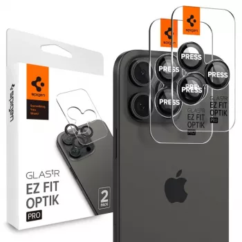 Spigen Optik.TR EZ Fit Camera Protector 2-Pack für iPhone 14 Pro / 14 Pro Max - Schwarz