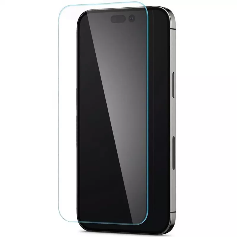 Spigen Glas tR Slim HD Screen Protector für Apple iPhone 14 Pro Max, gehärtetes Glas, 9H Härte, kratzfest, transparent, 1 Packung