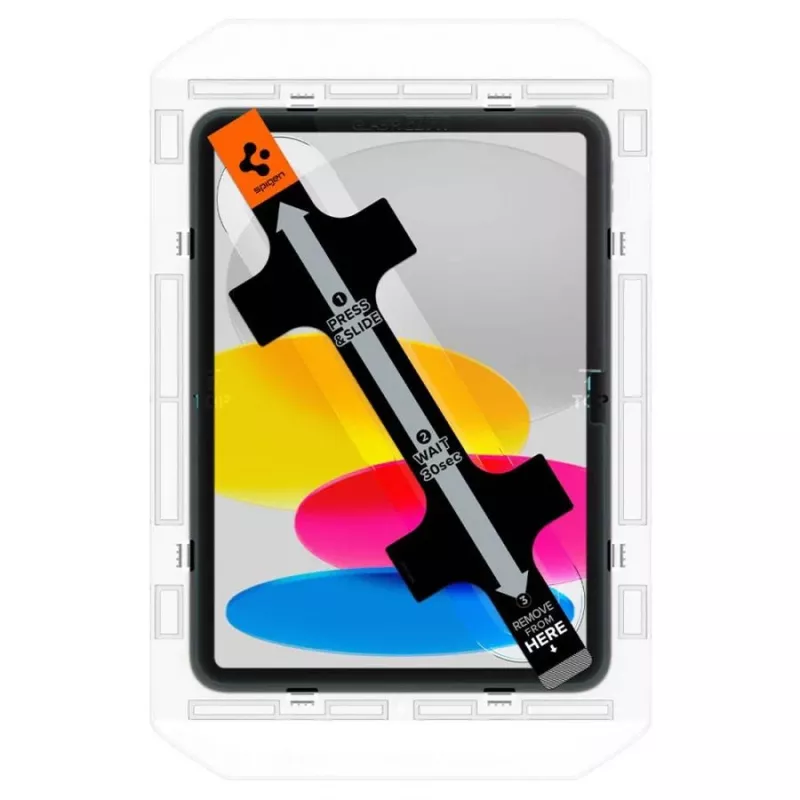 Spigen Glas.tR EZ Fit Displayschutzfolie für Apple iPad 10,9 Zoll (10. Generation, 2022) - Gehärtetes Glas
