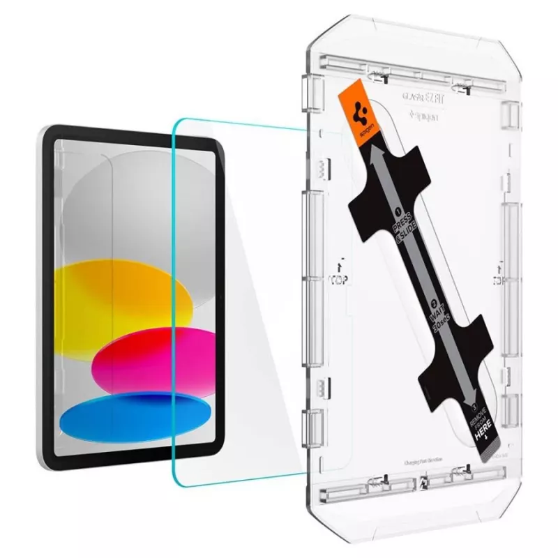 Spigen Glas.tR EZ Fit Displayschutzfolie für Apple iPad 10,9 Zoll (10. Generation, 2022) - Gehärtetes Glas