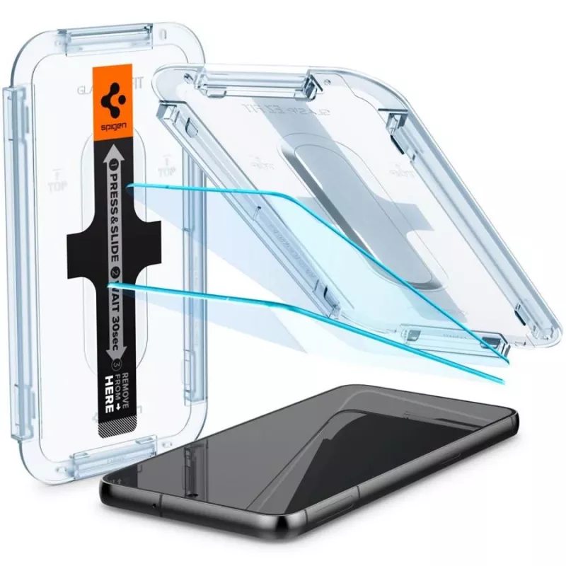 Spigen Glas.tR EZ Fit Tempered Glass Screen Protector für Samsung Galaxy S23 (2er-Pack) Clear