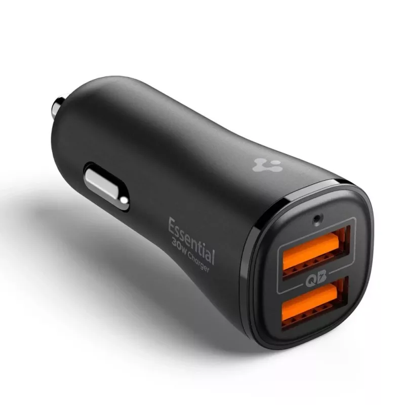SPIGEN Essential EV302 2-Port Car Charger 30W Black