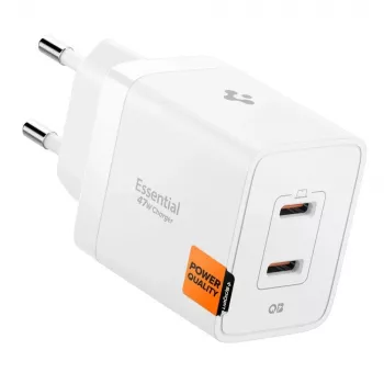 SPIGEN ESSENTIAL EE472EU 2-Port Netzwerk-Ladegerät 47W Weiß
