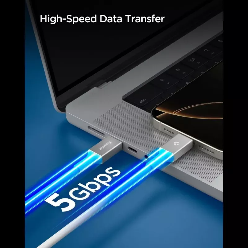SPIGEN EB10020CC Essential USB-C auf USB-C Kabel 100W 2m Weiß
