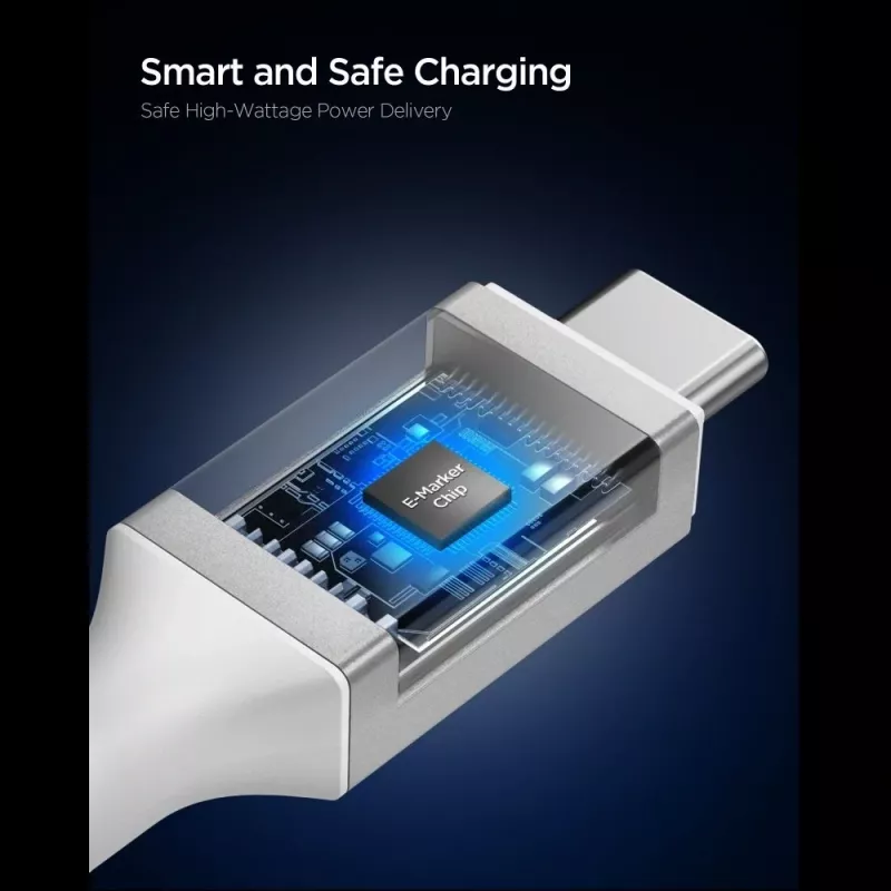 SPIGEN Essential USB-C auf USB-C Kabel 240W 120cm Weiß