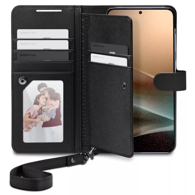SPIGEN Wallet S Case für Samsung Galaxy S25+ Plus Schwarz