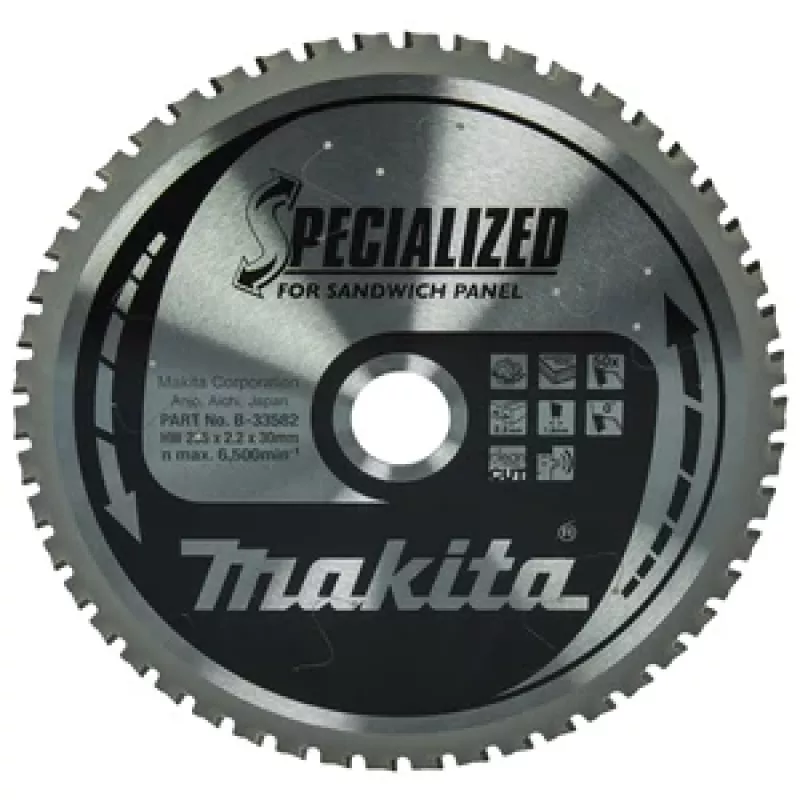 Makita Specialized B-33582 Kreissägeblatt für Sandwich-Paneele, 235 x 30 mm, 50 Z