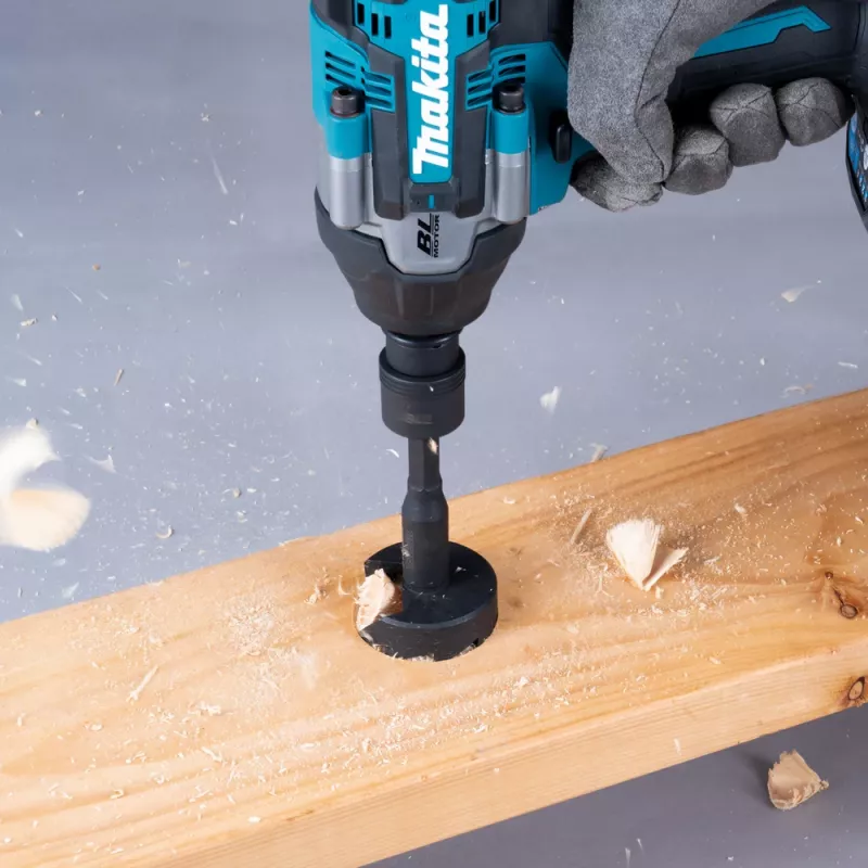Makita B-68454 3/8 Zoll Vierkant auf 1/4 Zoll Sechskant Bit-Adapter mit Sicherungsstift