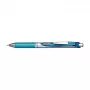 Pentel EnerGel Xm Retractable Gel Pen - Light Blue Ink - 0.35 mm Needle Point - Blue Barrel - Rubber Grip