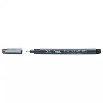 Pentel Pointliner Fineliner Schwarz 0,3 mm