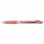 Pentel EnerGel BL77 Retractable Gel Pen - Pink - Coral - Silver - Round - 0.7 mm - Water-Based Ink