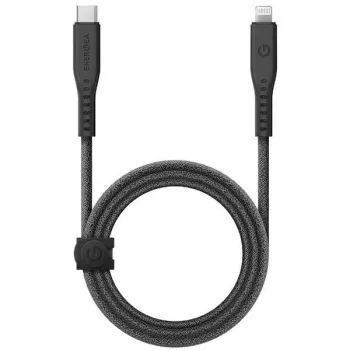 ENERGEA Flow USB-C auf Lightning Kabel 1,5m Schwarz 60W 3A PD Schnellladung MFi zertifiziert