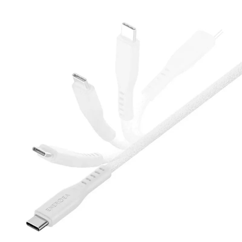 ENERGEA Flow USB-C auf Lightning Kabel 1,5m Weiß 60W 3A PD Schnellladung MFi