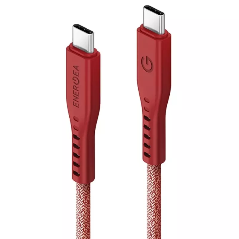 ENERGEA Flow USB-C auf USB-C Kabel 1,5m Rot 240W 5A PD Schnellladung