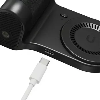 ENERGEA MagCam Grip PG-MCG5K-BLK Magnetischer Telefon-Griff mit 5000mAh Powerbank, Schwarz