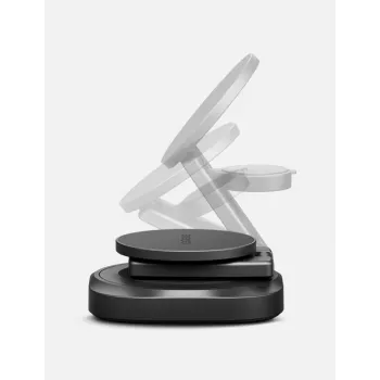ENERGEA Alumag GYRO 360 Rotierender Qi2 Wireless Charger 25W Faltbar Gunmetal