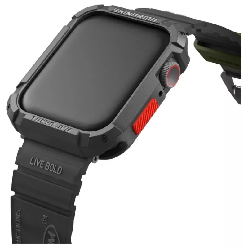 Skinarma Shokku Apple Watch Armband 45/44/42mm Schwarz