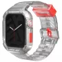 SKINARMA Saido 2-in-1 Case and Strap für Apple Watch 45/44mm, Clear/Transparent