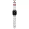 SKINARMA Saido 2-in-1 Case and Strap für Apple Watch 45/44mm, Clear/Transparent
