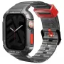 Skinarma Saido 2-in-1 Strap & Case für Apple Watch 45/44mm - Smoke