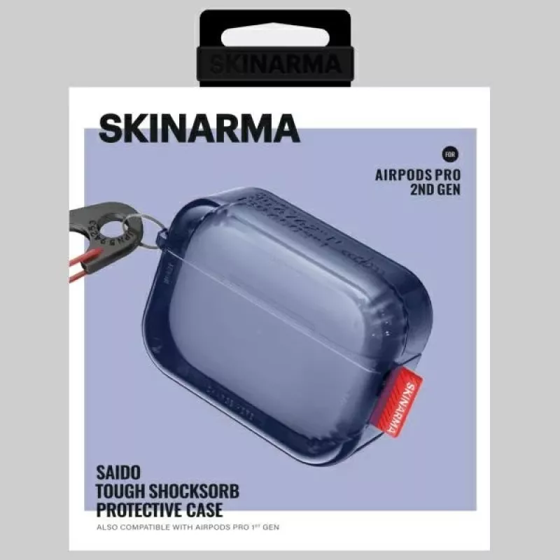 SKINARMA Saido Protective Case für AirPods Pro 2. Generation - Dunkelblau
