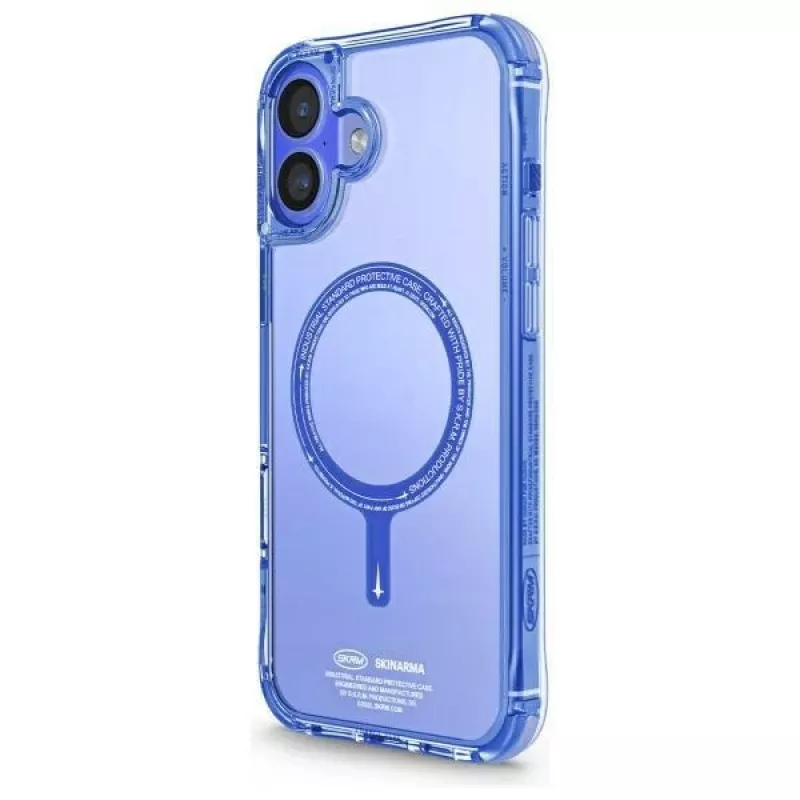 SKINARMA Saido Case für Apple iPhone 16 6,1 Zoll Magnetic Charging Blau