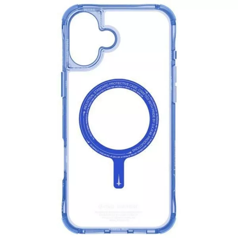 SKINARMA Saido Case für Apple iPhone 16 6,1 Zoll Magnetic Charging Blau