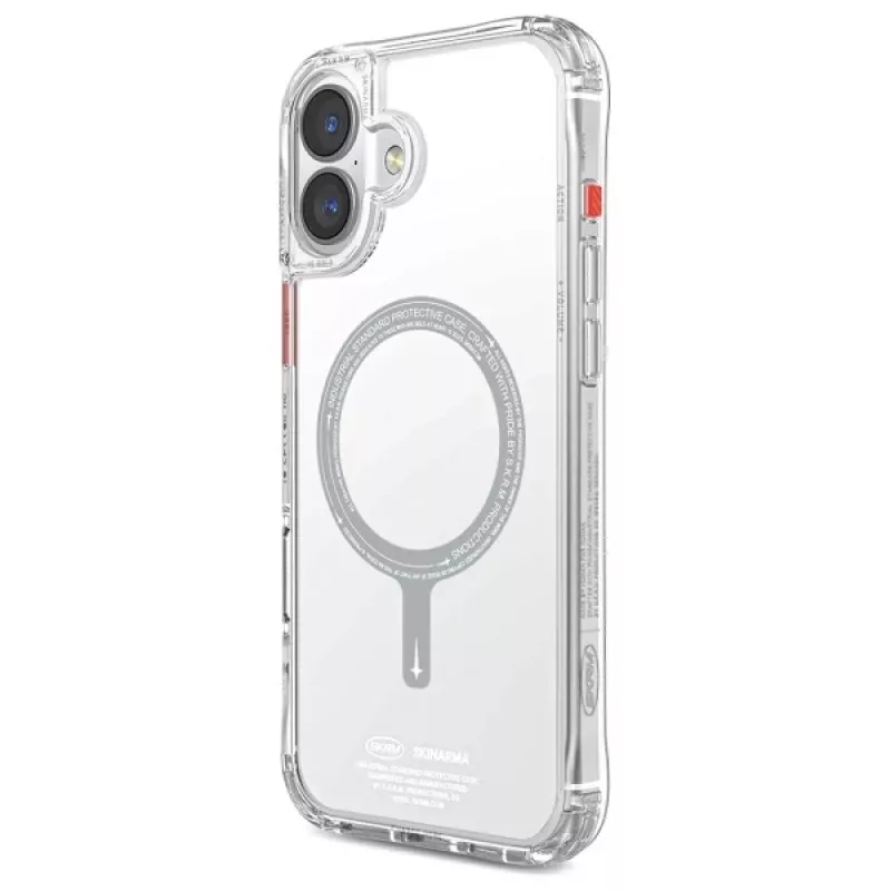 SKINARMA Saido Case für iPhone 16 Plus 6,7 Zoll Magnetic Charging Clear