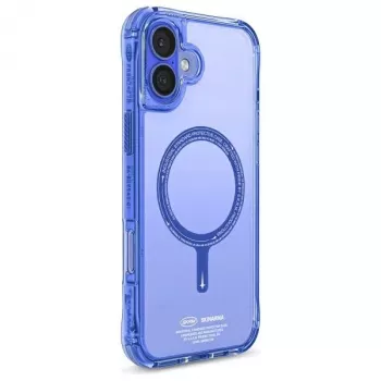 SKINARMA Saido Case für iPhone 16 Plus 6,7 Zoll, magnetisches Laden, Blau