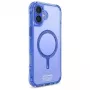 SKINARMA Saido Case für iPhone 16 Plus 6,7 Zoll, magnetisches Laden, Blau