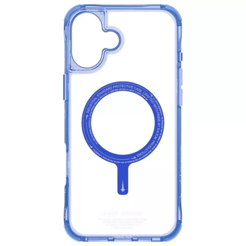 SKINARMA Saido Case für iPhone 16 Plus 6,7 Zoll, magnetisches Laden, Blau