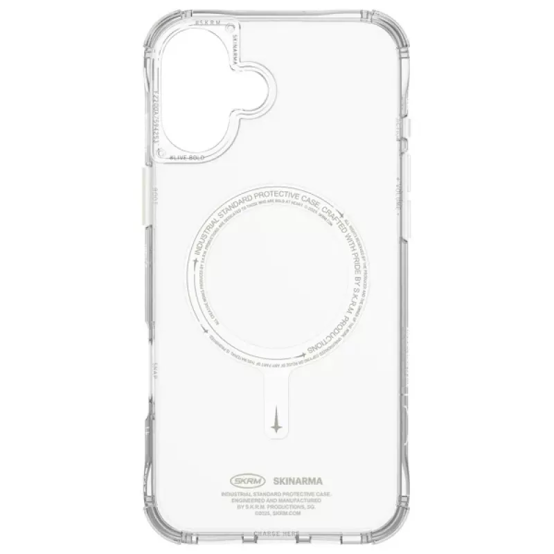 SKINARMA Saido Case für iPhone 16 Plus 6,7 Zoll Magnetic Charging Grün (Niteglow)