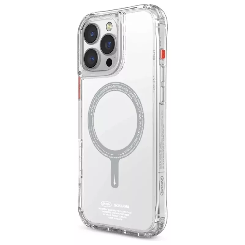 SKINARMA Saido Case für iPhone 16 Pro 6,3 Zoll Magnetic Charging Clear