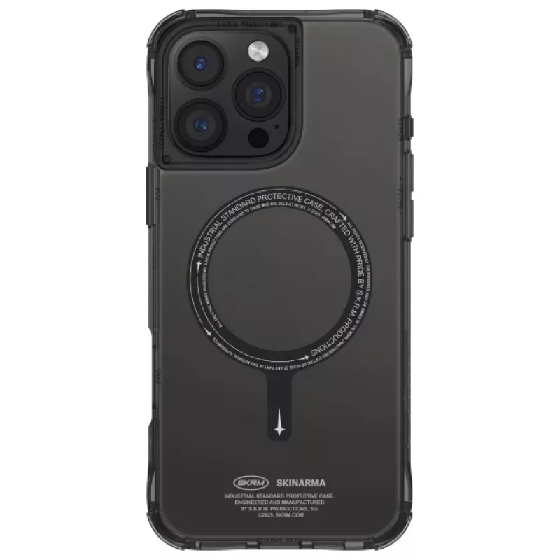 Skinarma Saido Case für iPhone 16 Pro 6,3 Zoll Magnetic Charging Schwarz