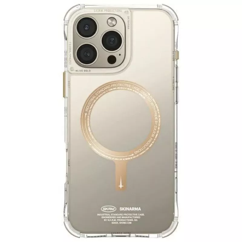 SKINARMA Saido iPhone 16 Pro 6,3 Zoll Magnetic Charging Case Champagner