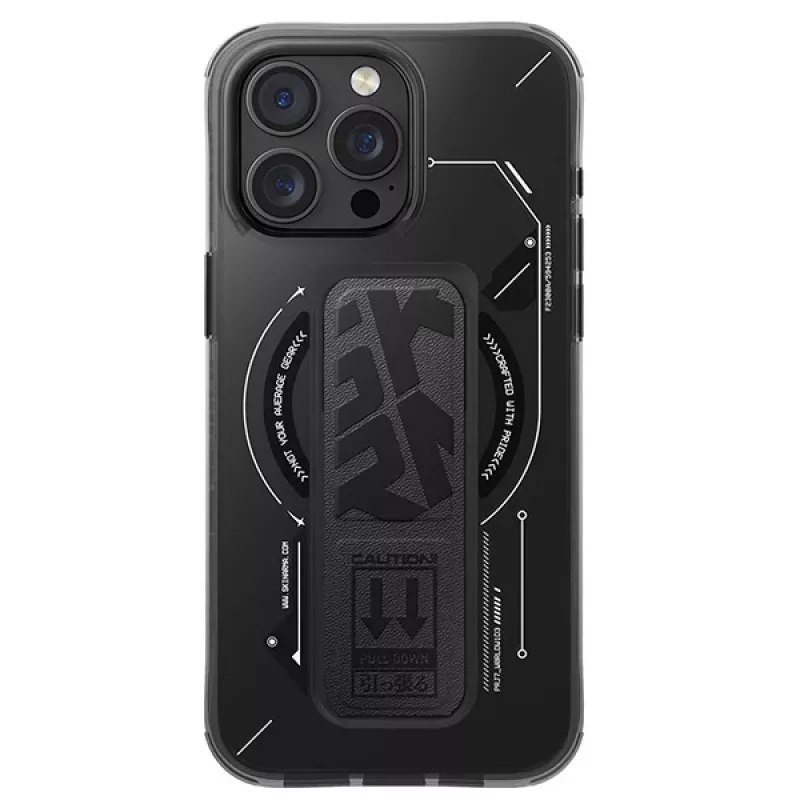 SKINARMA Helio iPhone 16 Pro 6.3 Zoll Magnetic Charging + Grip Stand Case Schwarz