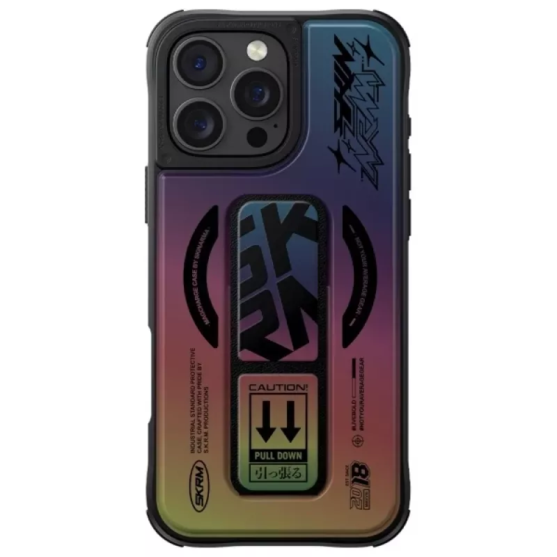 SKINARMA Kira Kobai iPhone 16 Pro 6.3 inch Magnetic Charging Grip Stand Case Hologram
