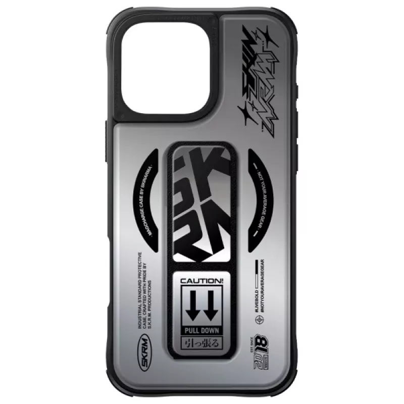 SKINARMA Kira Kobai iPhone 16 Pro 6.3 Zoll Magnetic Charging Grip Stand Case Chrome