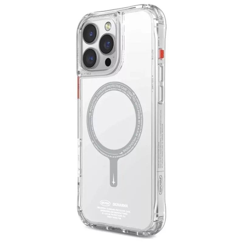 SKINARMA Saido Magnetic Charging Case für iPhone 16 Pro Max 6,9 Zoll Clear